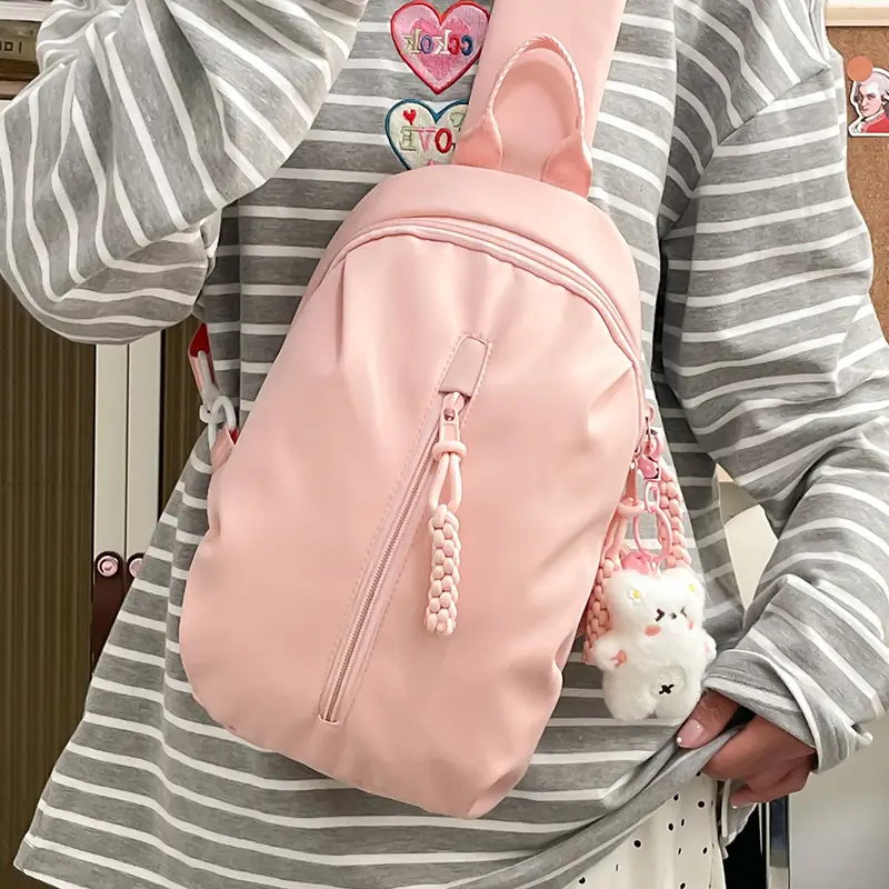 Women's Green Nylon Chest Bag 2024 New - Image 5