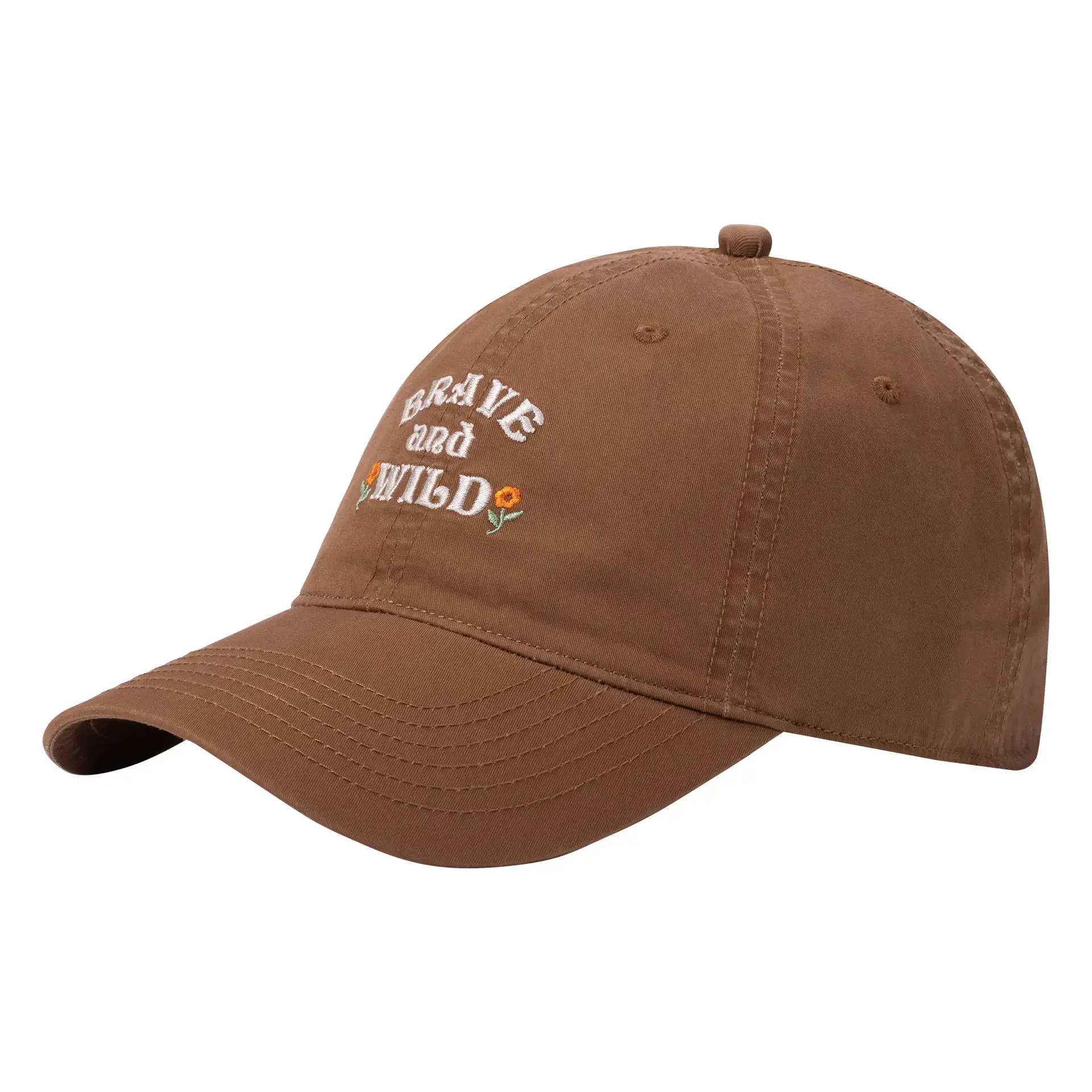 Green Embroidered Baseball Cap for Women Men Summer Sun Protection