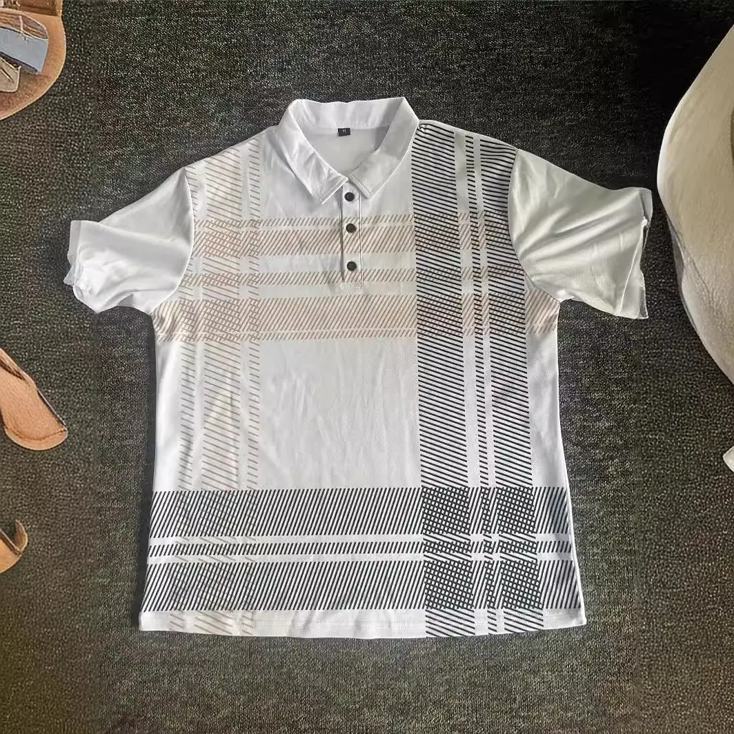 Men's Red Striped Polo Shirt 2026 Summer - Image 6