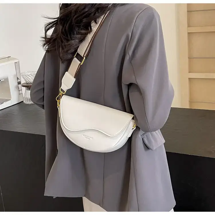 Black Leather Shoulder Crossbody Bag with Gold Hardware — feature 34