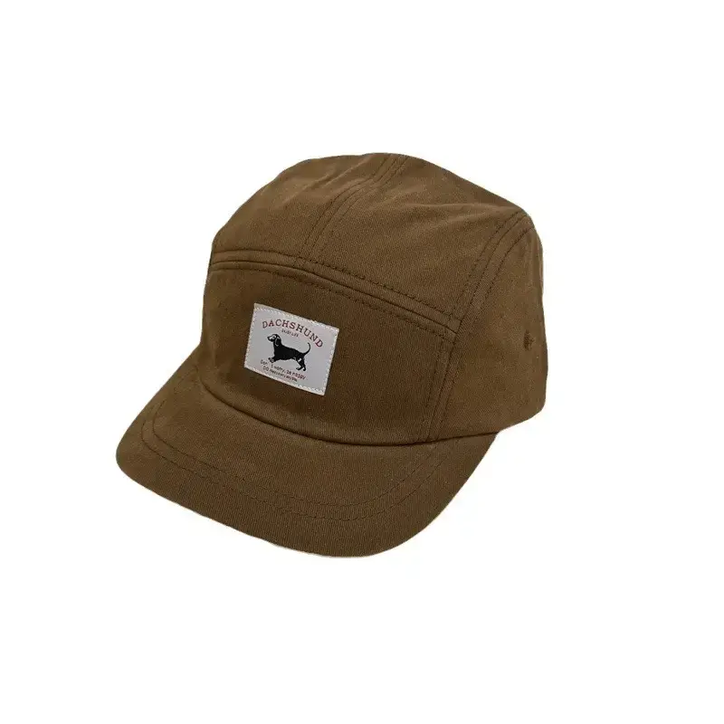 Men's Navy Blue Retro Letter Cap with Short Brim