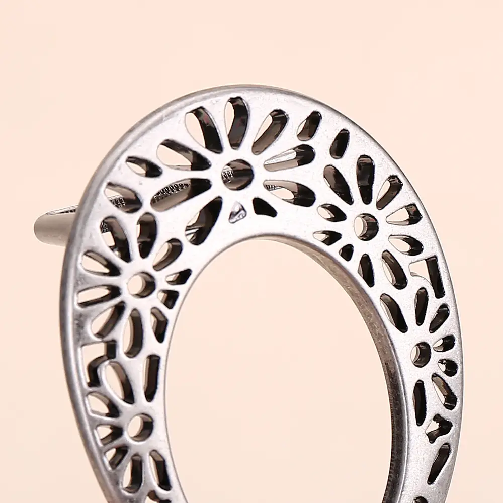 Women's Brown Leather Belt with Hollow Flower Buckle - Image 8