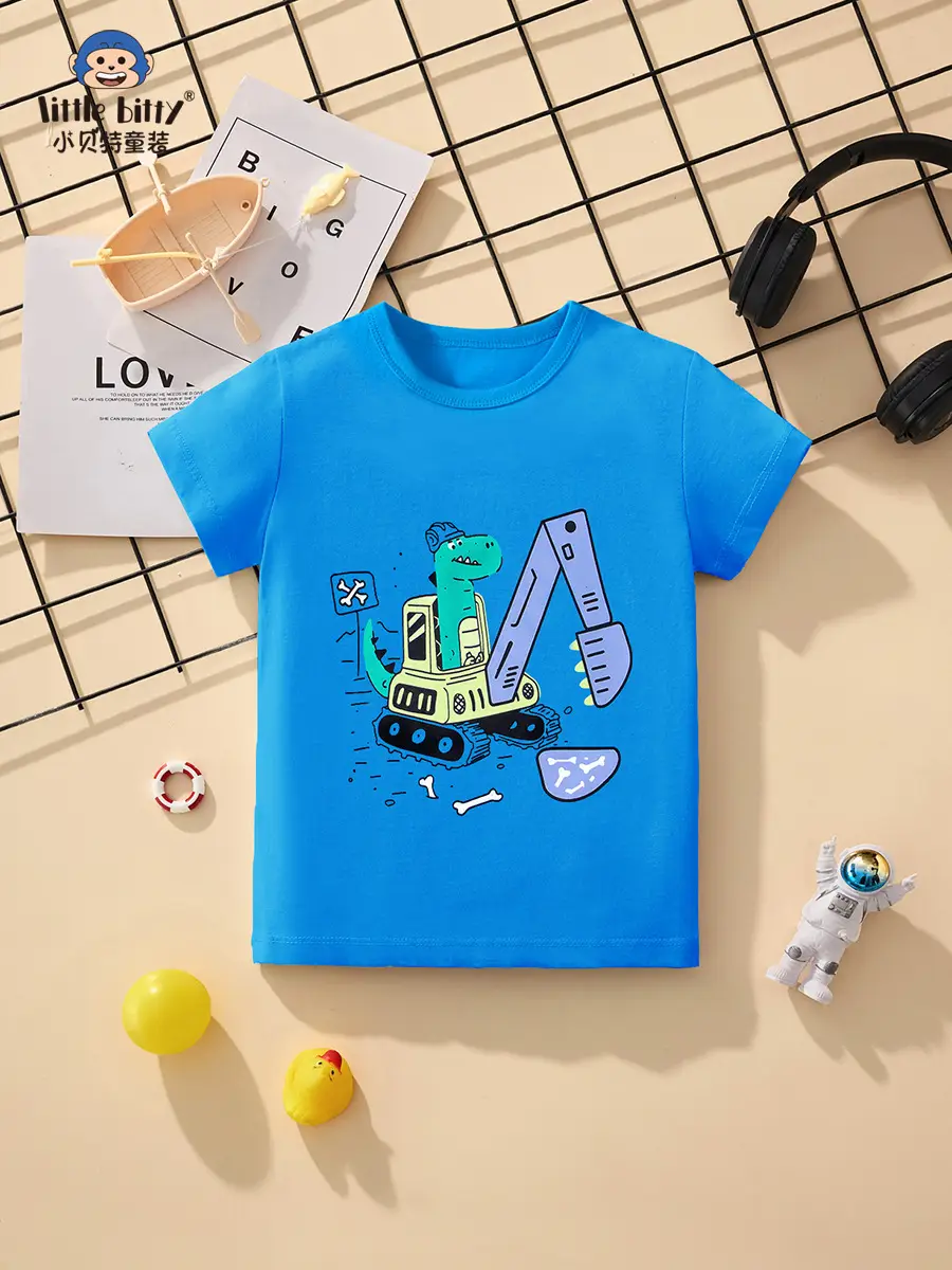 Children's Cartoon Excavator T-Shirt 25Yr New - Image 3