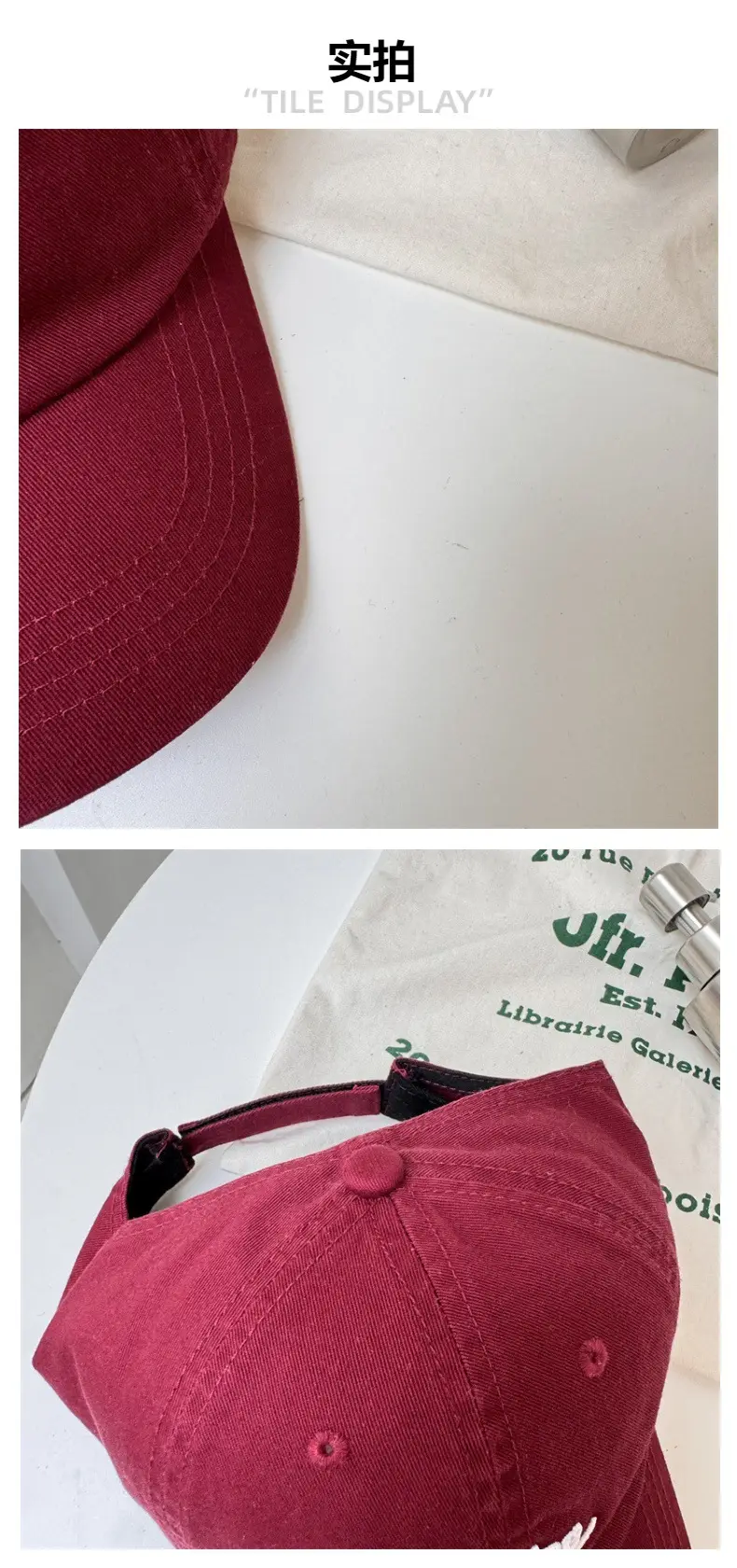 Men's Black Embroidered Baseball Cap All Season Casual — feature 5