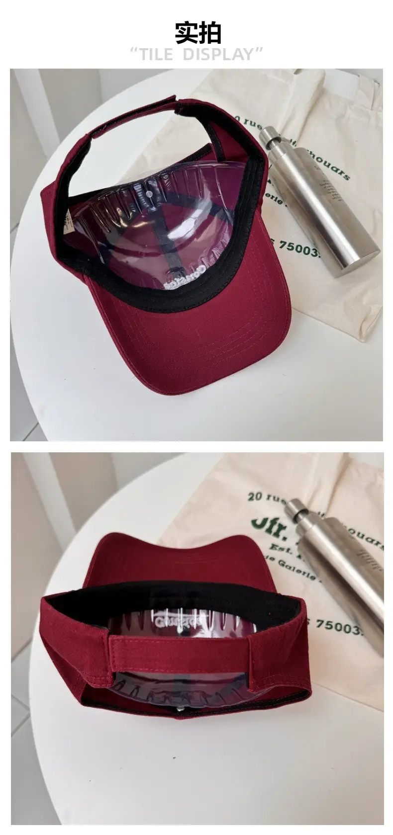 Men's Black Embroidered Baseball Cap All Season Casual — feature 6