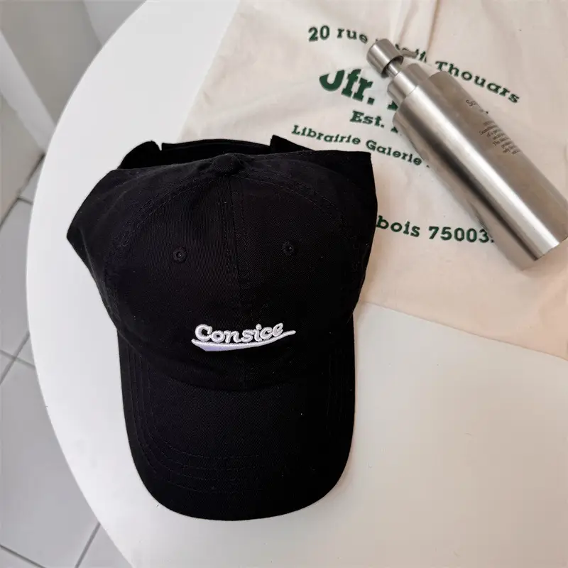 Men's Black Embroidered Baseball Cap All Season Casual - Image 5