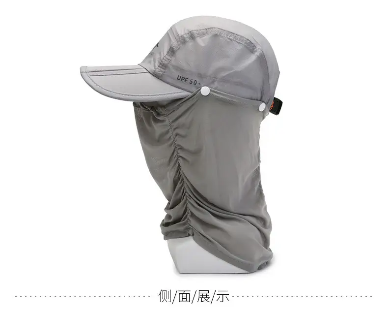 Blue Sunshade Cap & Shawl Set for Outdoor Use — feature 9