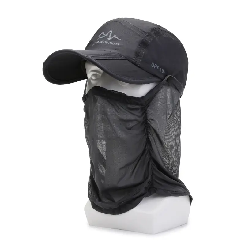 Blue Sunshade Cap & Shawl Set for Outdoor Use - Image 5
