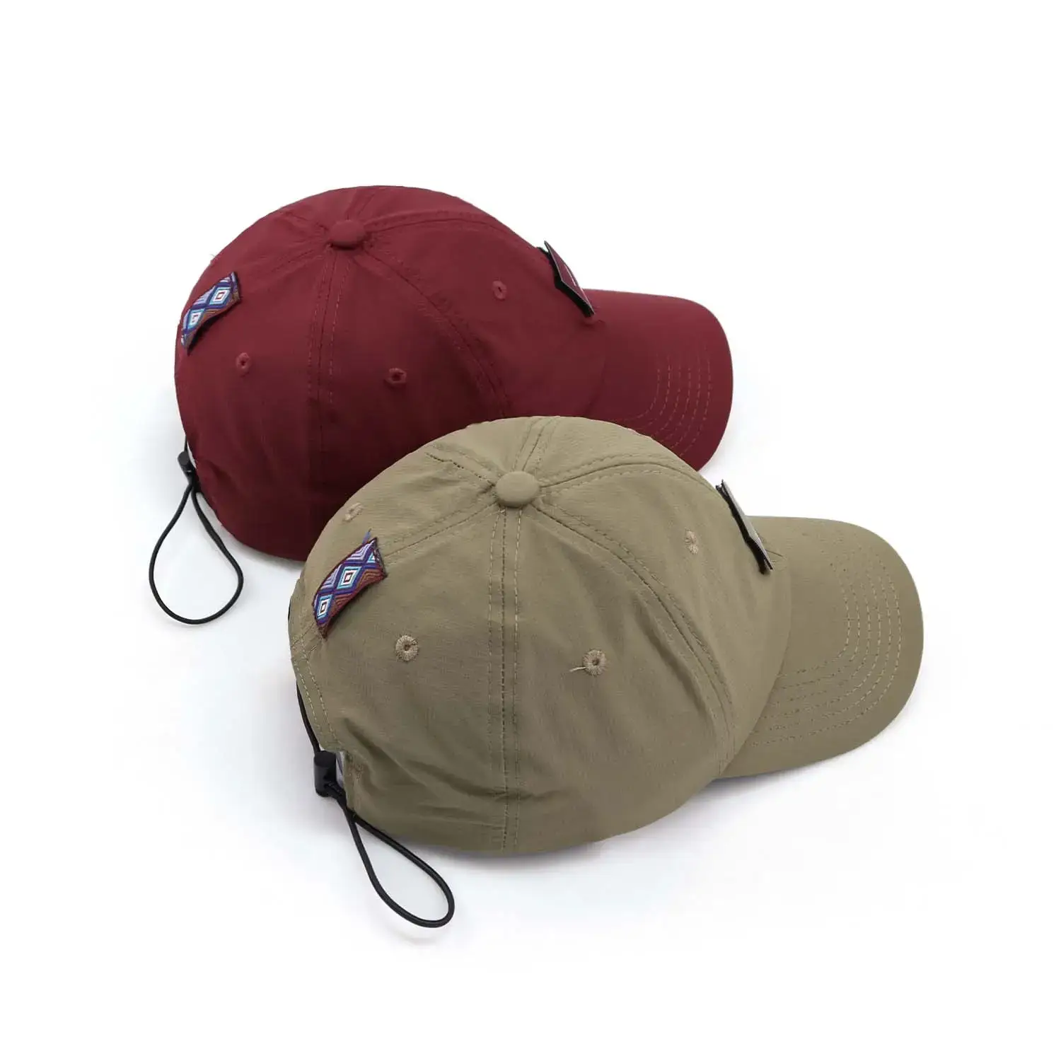 Maroon Baseball Cap Breathable Nylon Adult Sunshade - Image 3