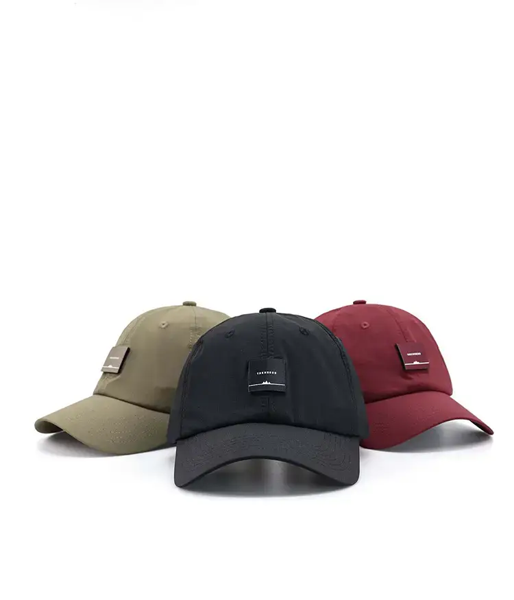 Maroon Baseball Cap Breathable Nylon Adult Sunshade — feature 3