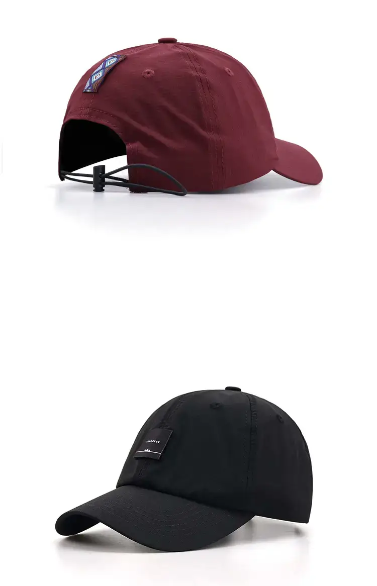 Maroon Baseball Cap Breathable Nylon Adult Sunshade — feature 8