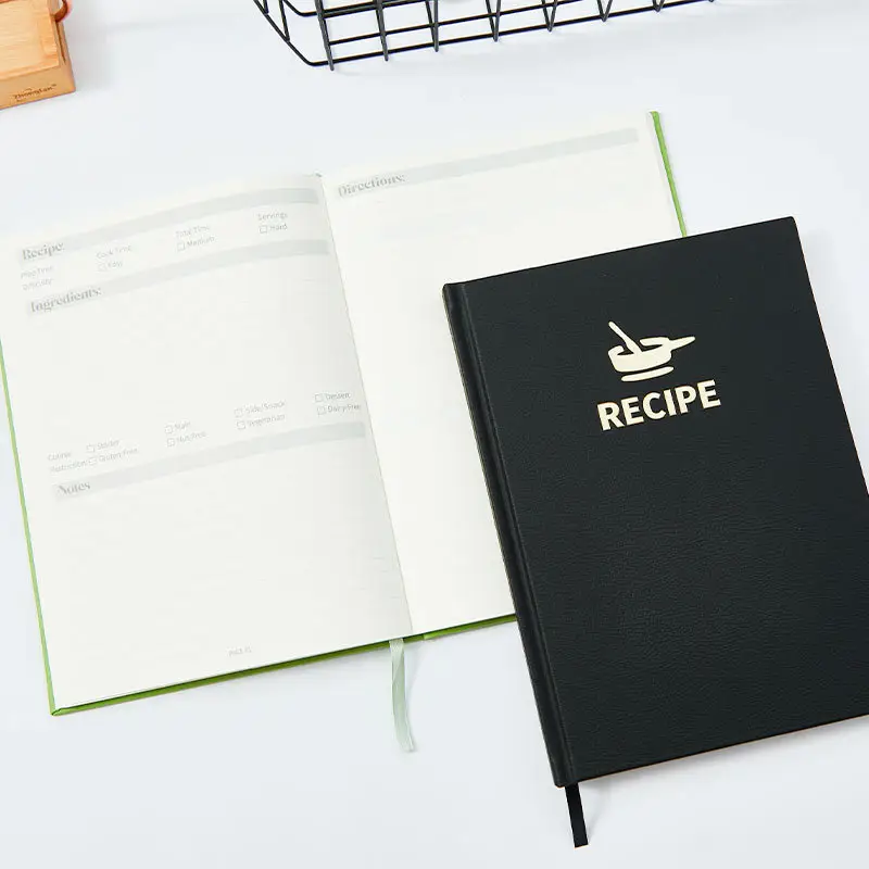 Pink B5 Recipe Notebook PU Leather Business Notepad