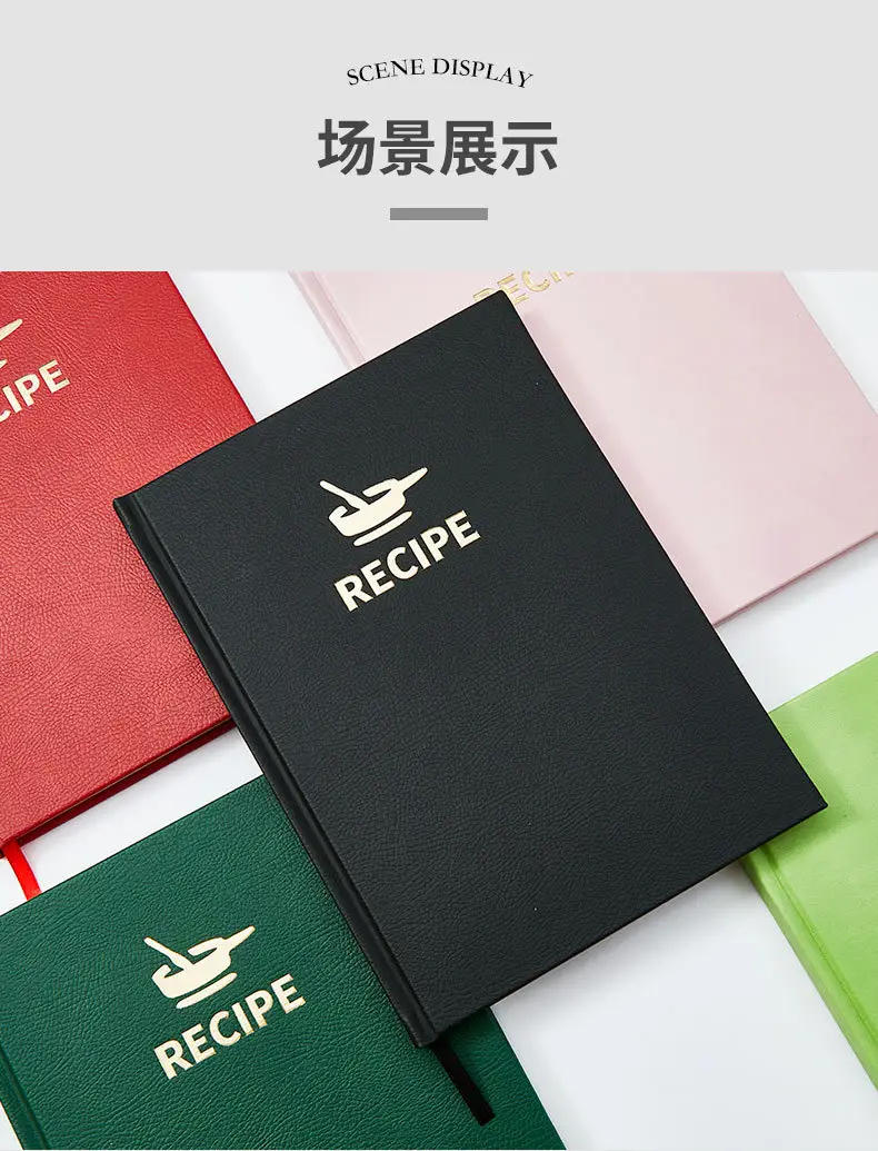 Pink B5 Recipe Notebook PU Leather Business Notepad — feature 11