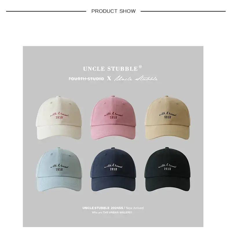 Korean-style Women's Pink & Light Blue Baseball Caps — feature 1