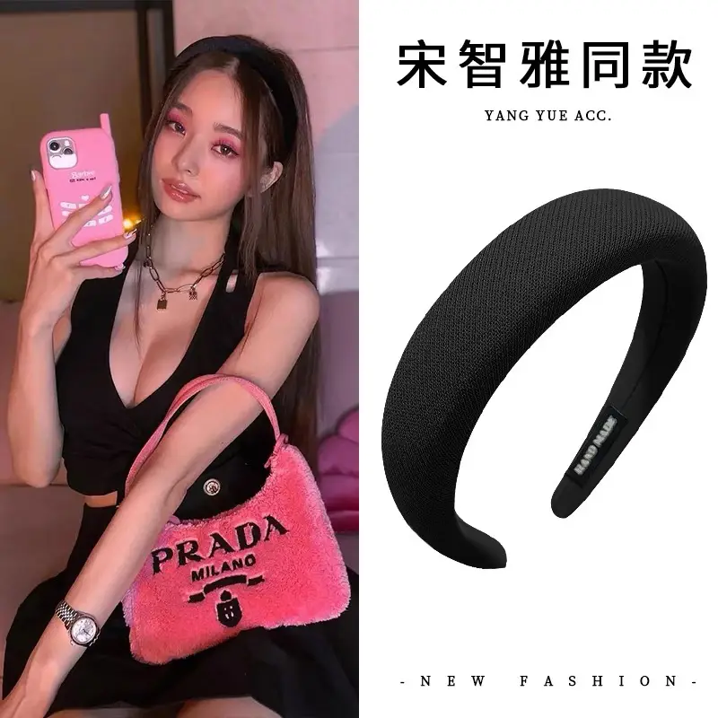 Korean High-End Brown Headband for Women - Image 8