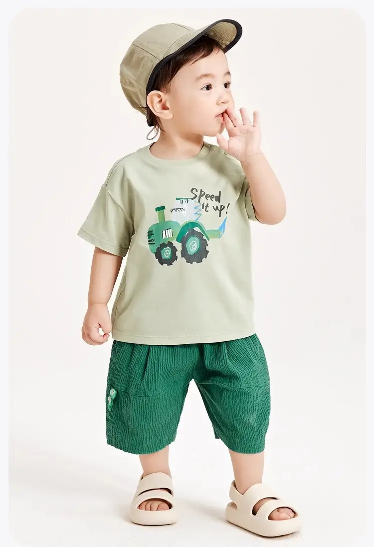Kids Short Sleeve T-Shirt Boys Baby Cotton Summer Top — feature 16