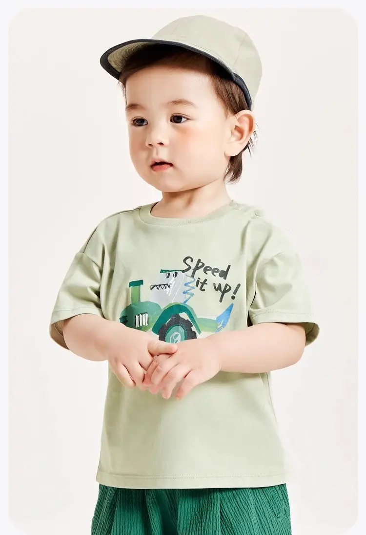 Kids Short Sleeve T-Shirt Boys Baby Cotton Summer Top — feature 17