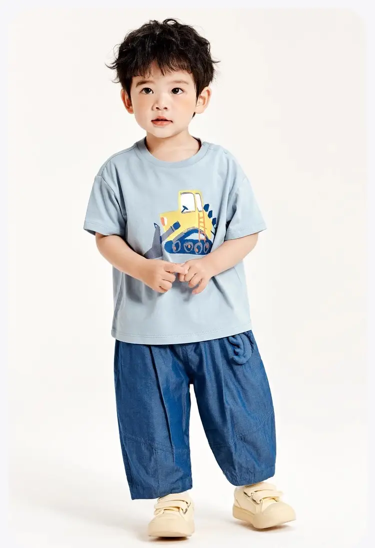 Kids Short Sleeve T-Shirt Boys Baby Cotton Summer Top — feature 18