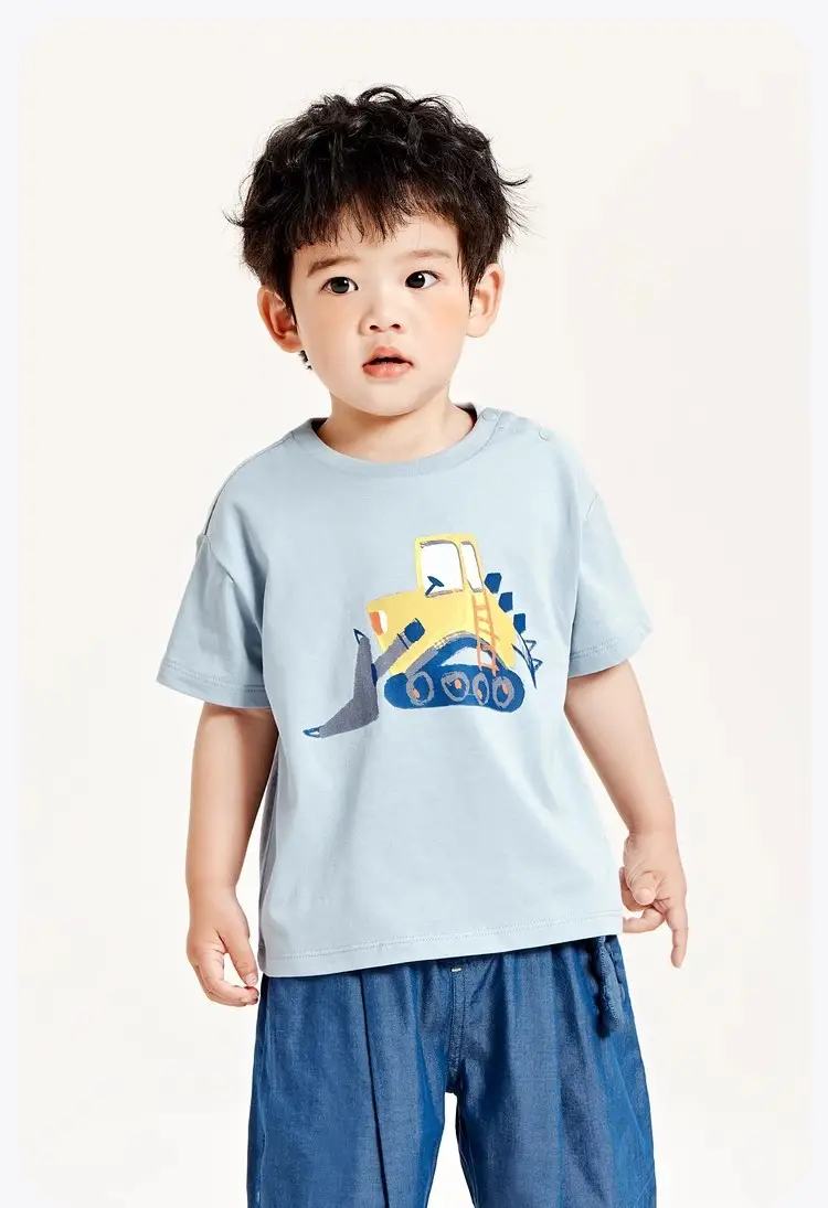 Kids Short Sleeve T-Shirt Boys Baby Cotton Summer Top — feature 19