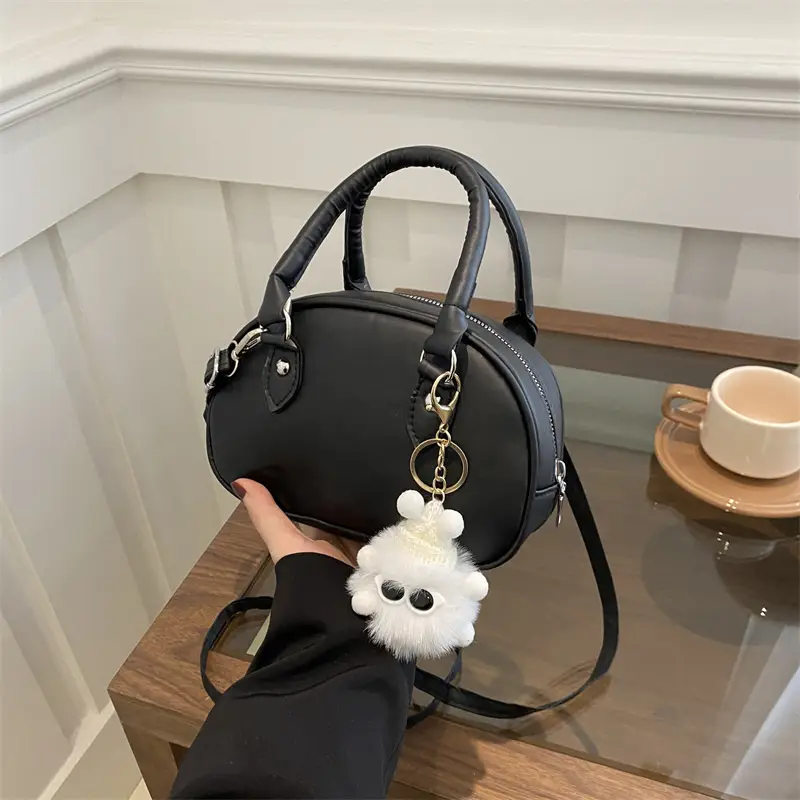Women's Black Textile Shoulder Crossbody Bag 2025 - Image 6