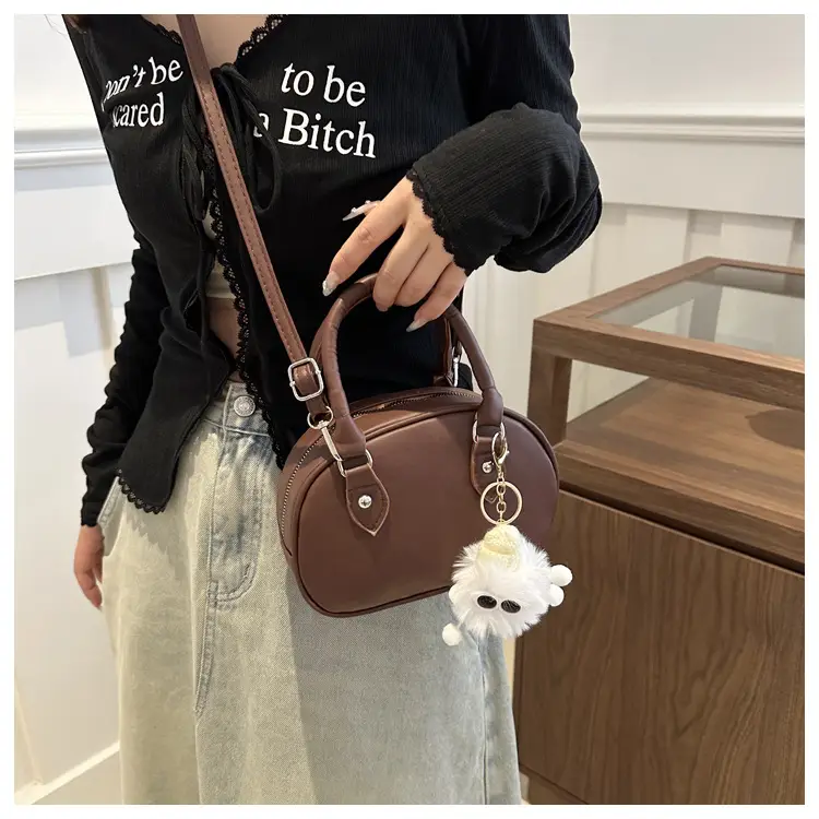 Women's Black Textile Shoulder Crossbody Bag 2025 — feature 15