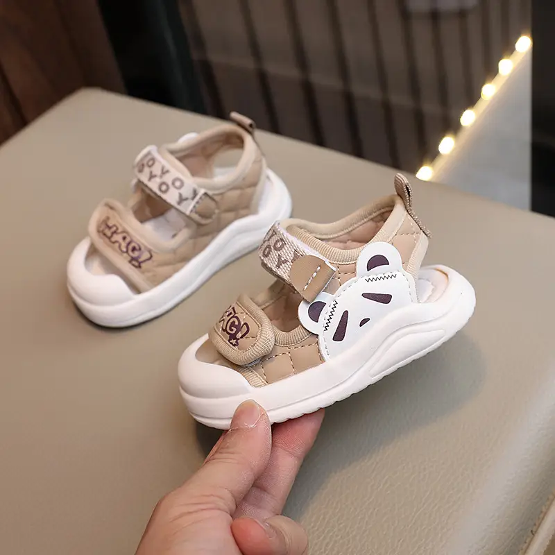 White Soft Sole Toddler Sandals for Boys Girls