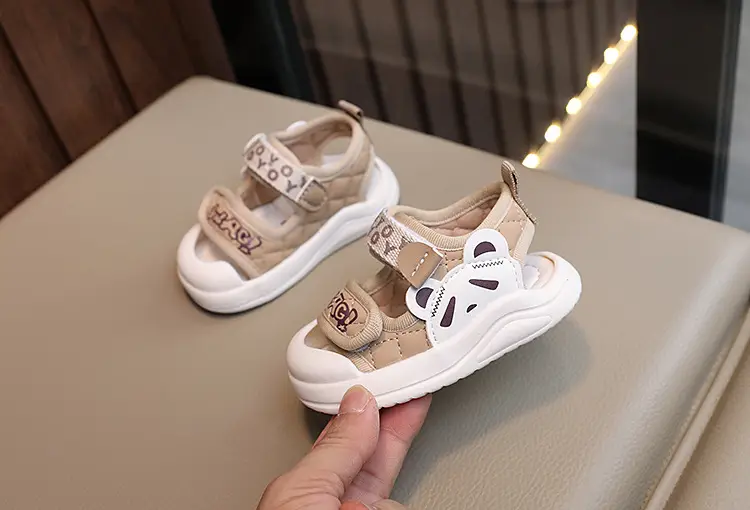 White Soft Sole Toddler Sandals for Boys Girls — feature 2