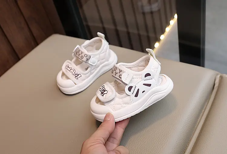 White Soft Sole Toddler Sandals for Boys Girls — feature 6