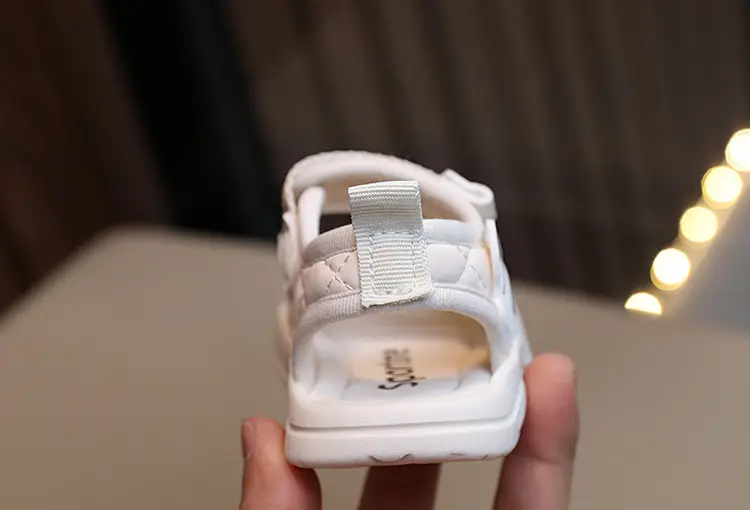 White Soft Sole Toddler Sandals for Boys Girls — feature 9