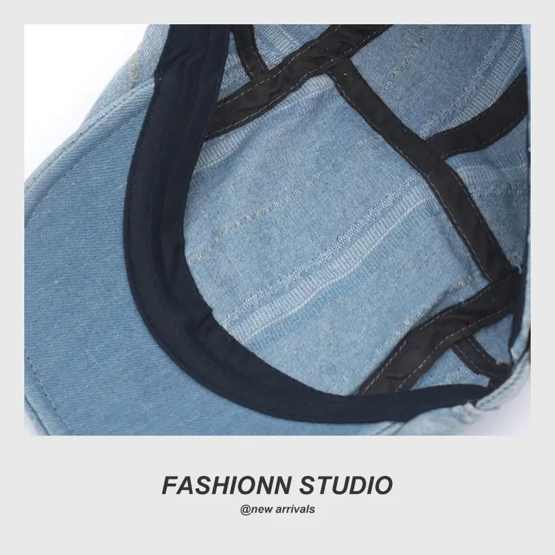 Vintage Washed Denim Beret Men Women Street Style — feature 4