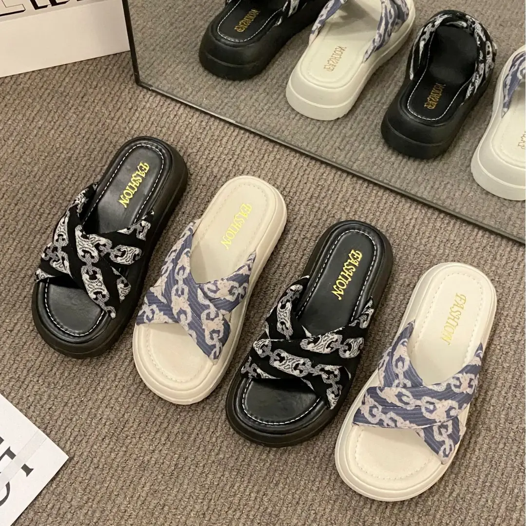 Sandals with Skirt Fairy Style Thick Bottom Roman Shoes Wholesale Summer New High-end Sense Sandals for Outer Wear