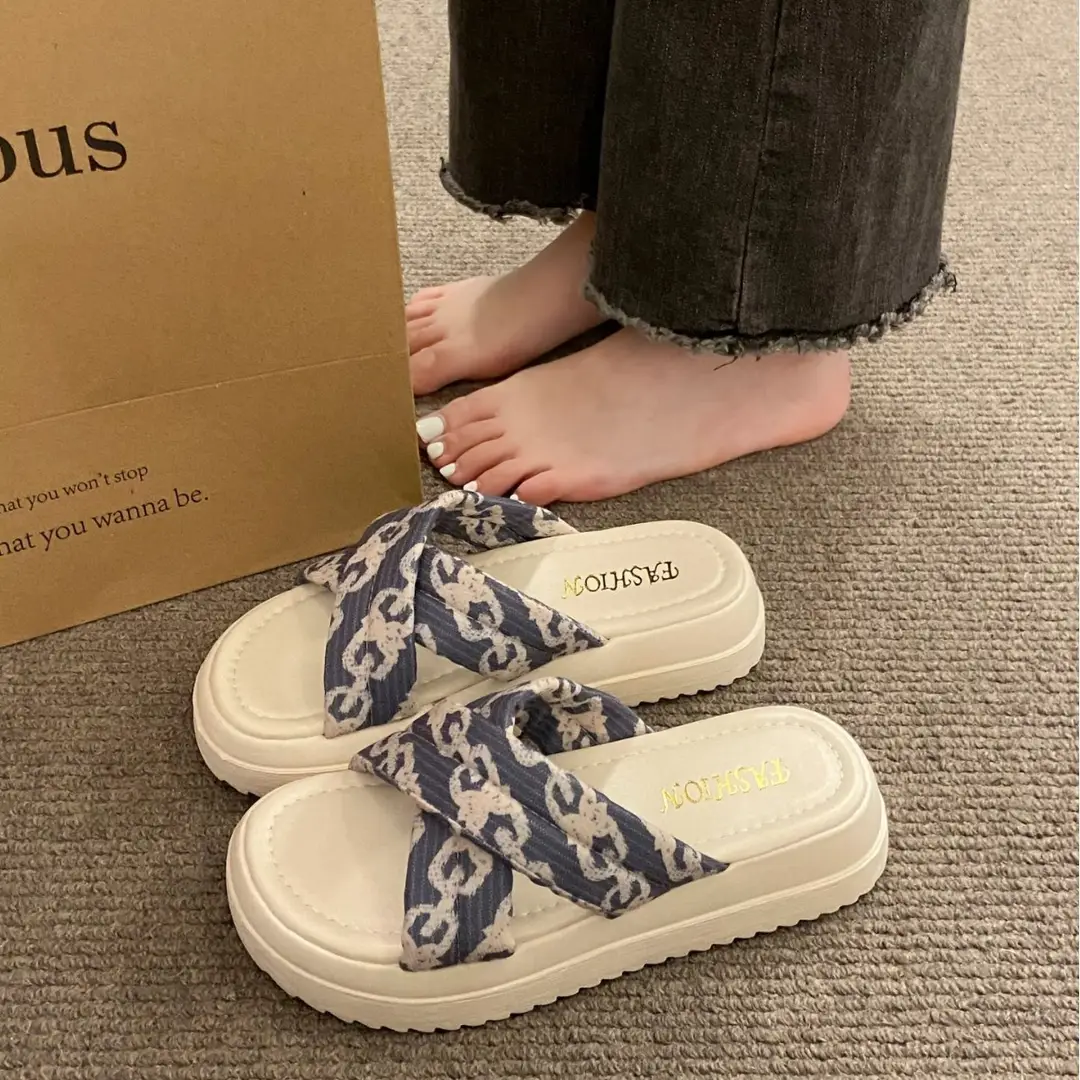 Sandals with Skirt Fairy Style Thick Bottom Roman Shoes Wholesale Summer New High-end Sense Sandals for Outer Wear