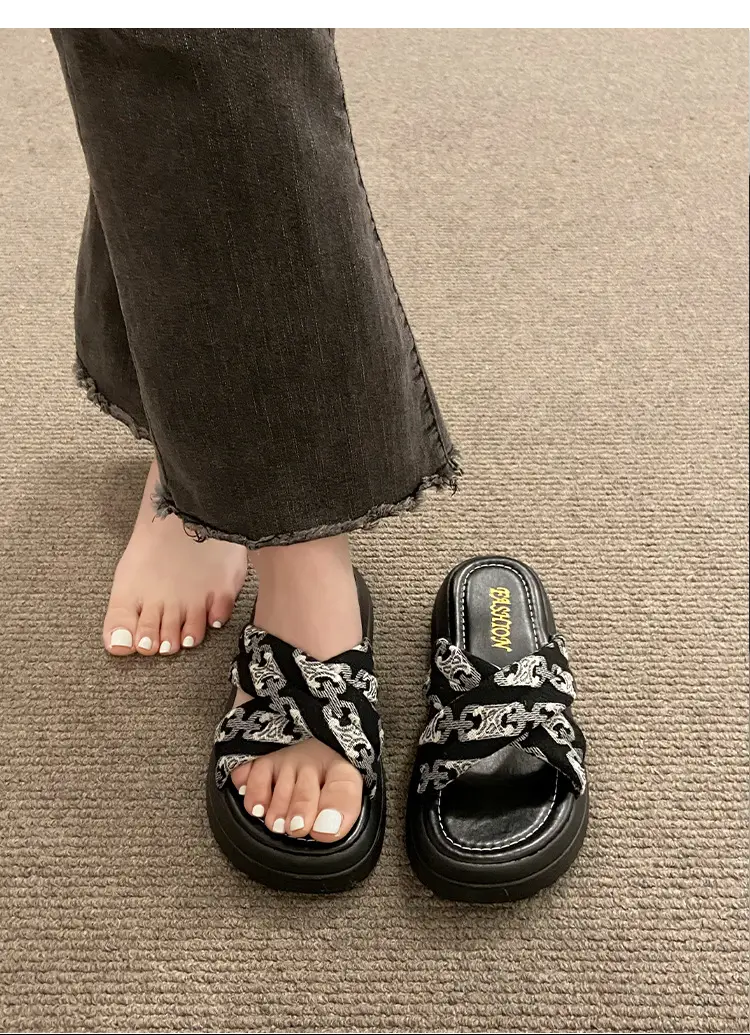 Sandals with Skirt Fairy Style Thick Bottom Roman Shoes Wholesale Summer New High-end Sense Sandals for Outer Wear — feature 11