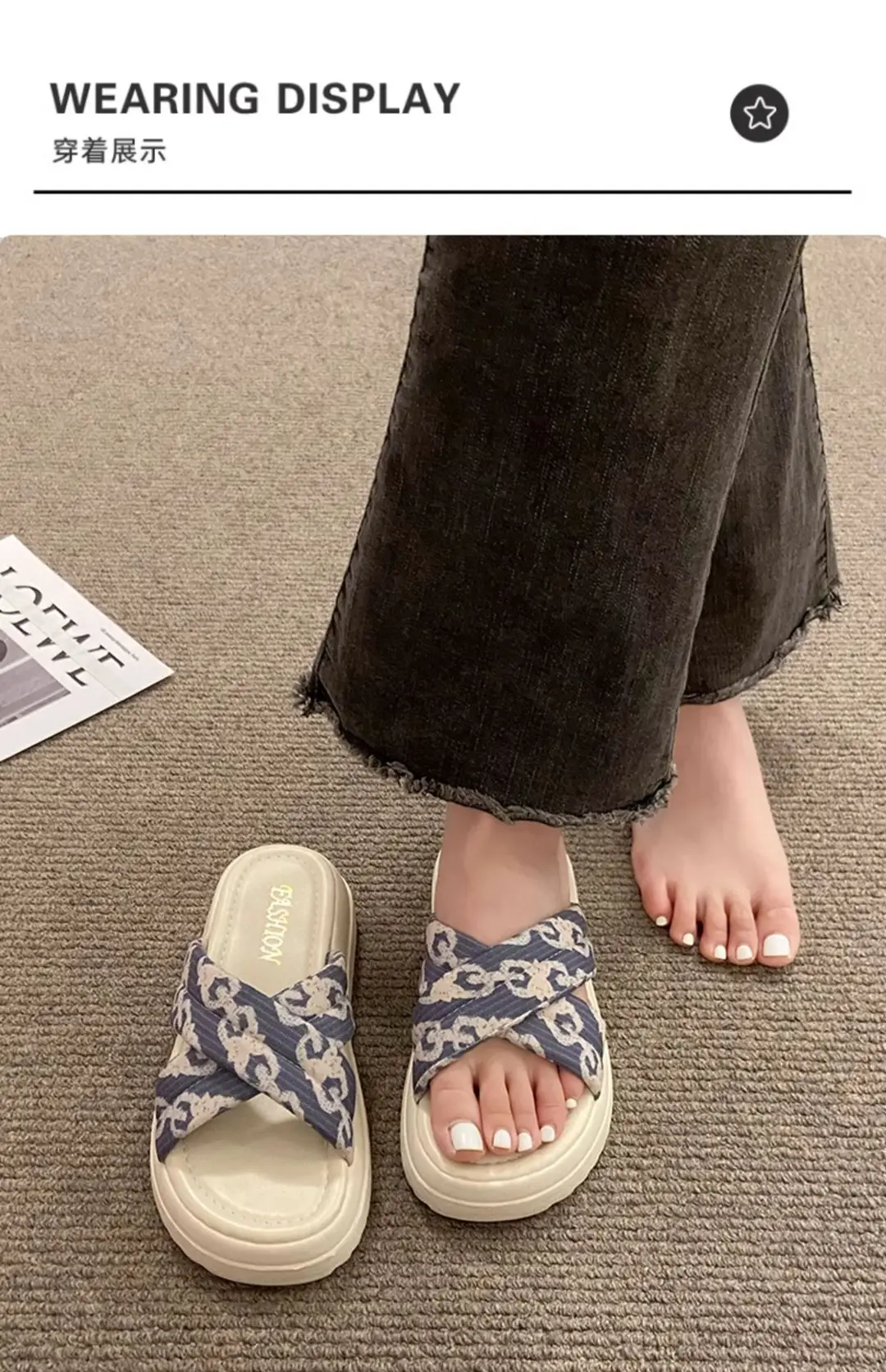 Sandals with Skirt Fairy Style Thick Bottom Roman Shoes Wholesale Summer New High-end Sense Sandals for Outer Wear — feature 5