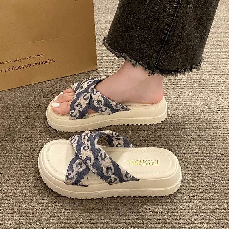 Sandals with Skirt Fairy Style Thick Bottom Roman Shoes Wholesale Summer New High-end Sense Sandals for Outer Wear