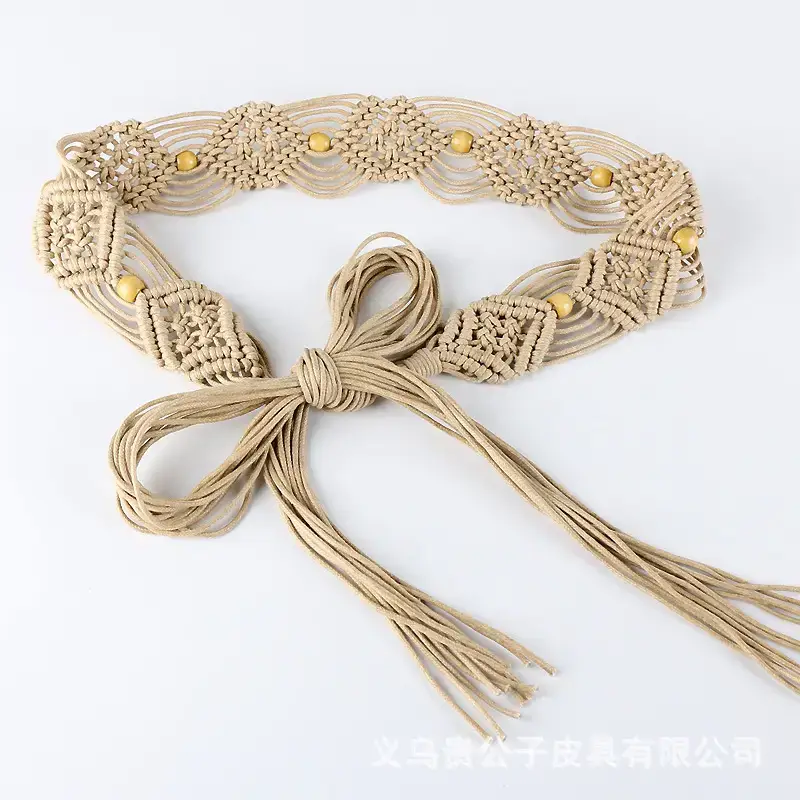 Vintage Woven Tassel Belt for Women's Dress - Image 5