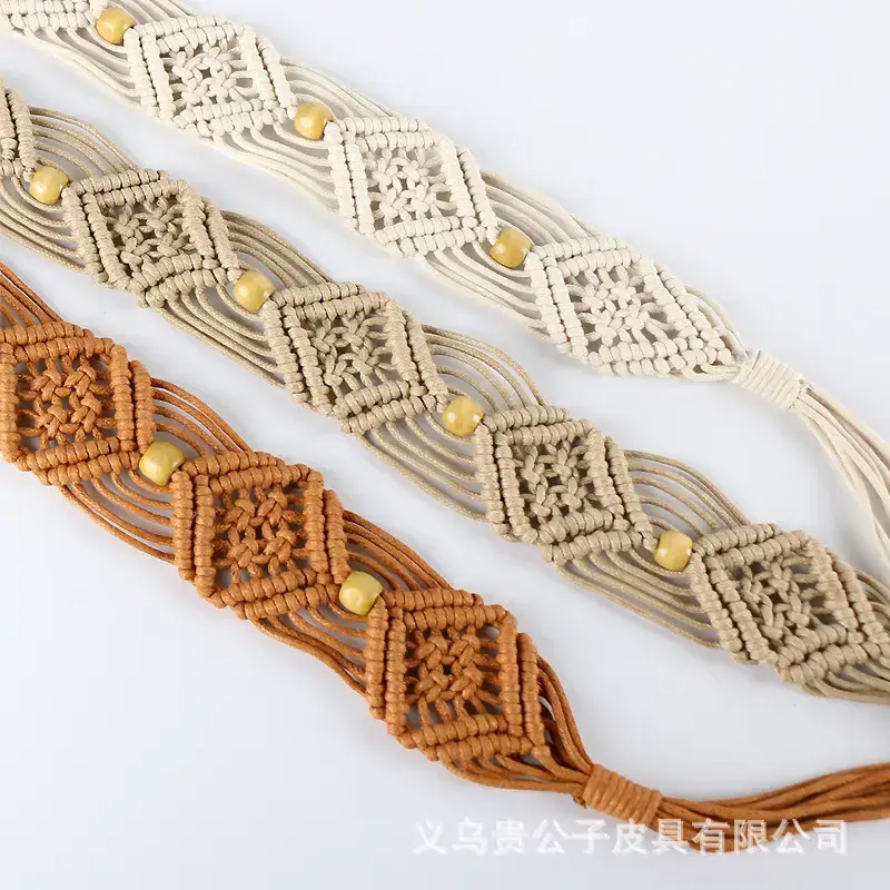 Vintage Woven Tassel Belt for Women's Dress — feature 6