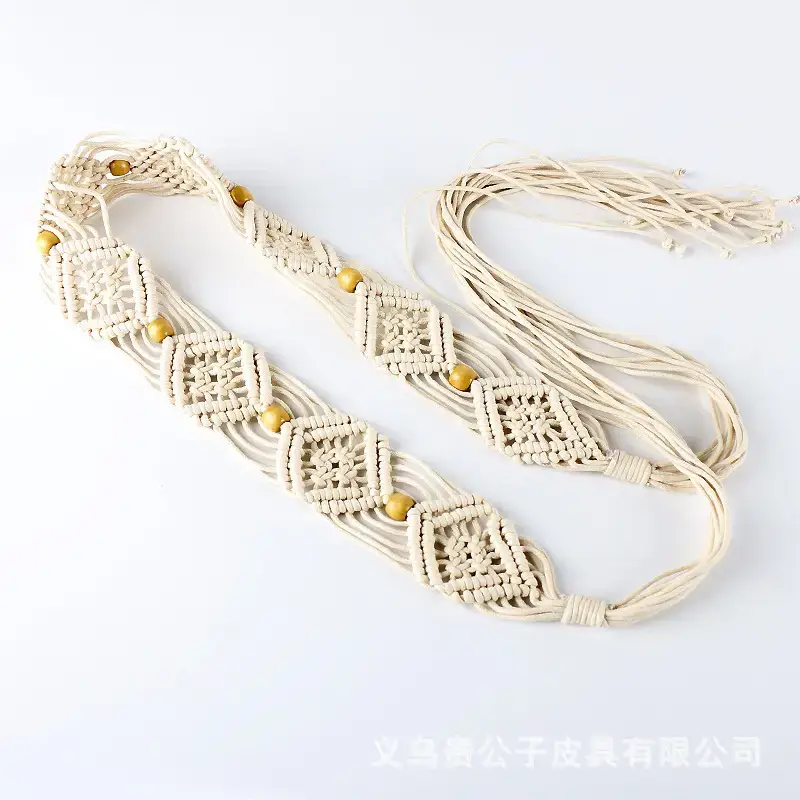 Vintage Woven Tassel Belt for Women's Dress — feature 9