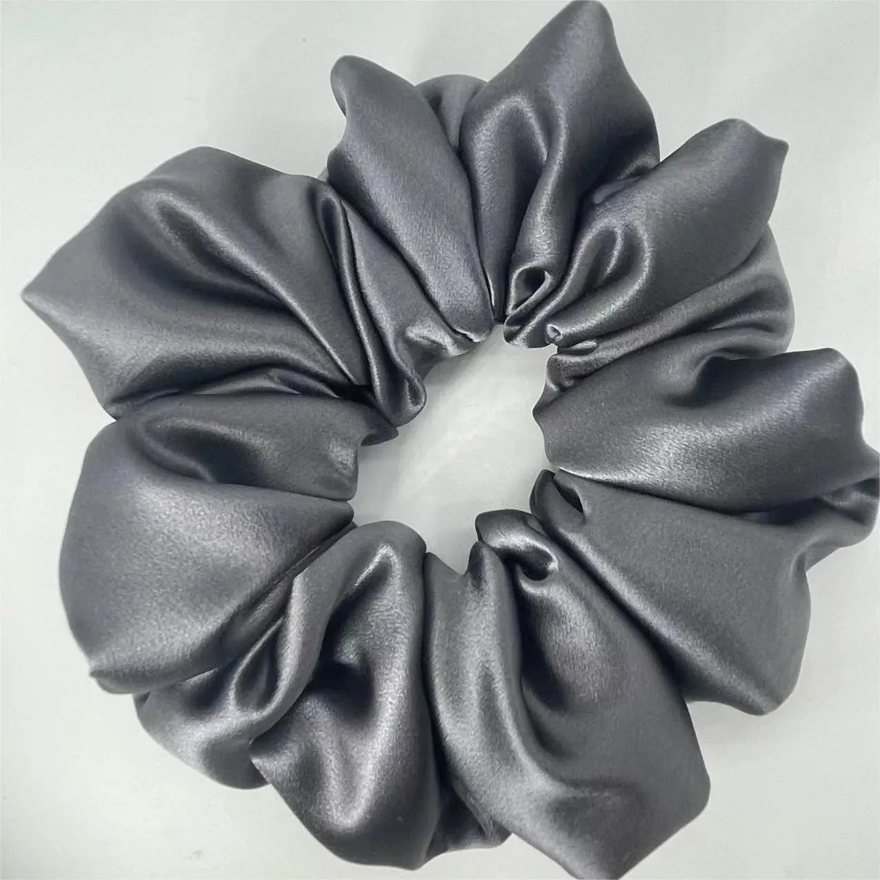 Multi-Pleated Silk Hair Ties 6cm Large Unfilled - Image 10