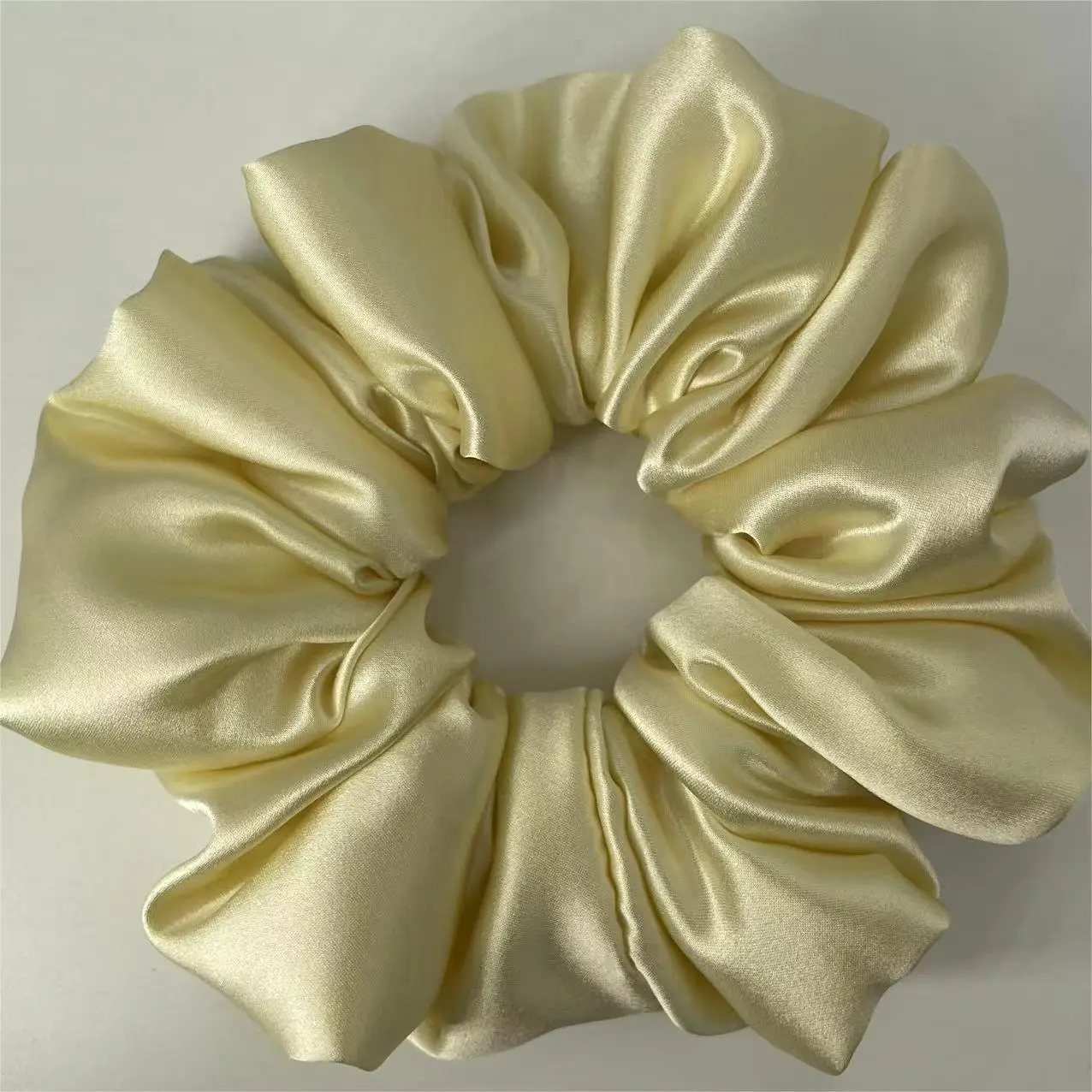 Multi-Pleated Silk Hair Ties 6cm Large Unfilled - Image 15