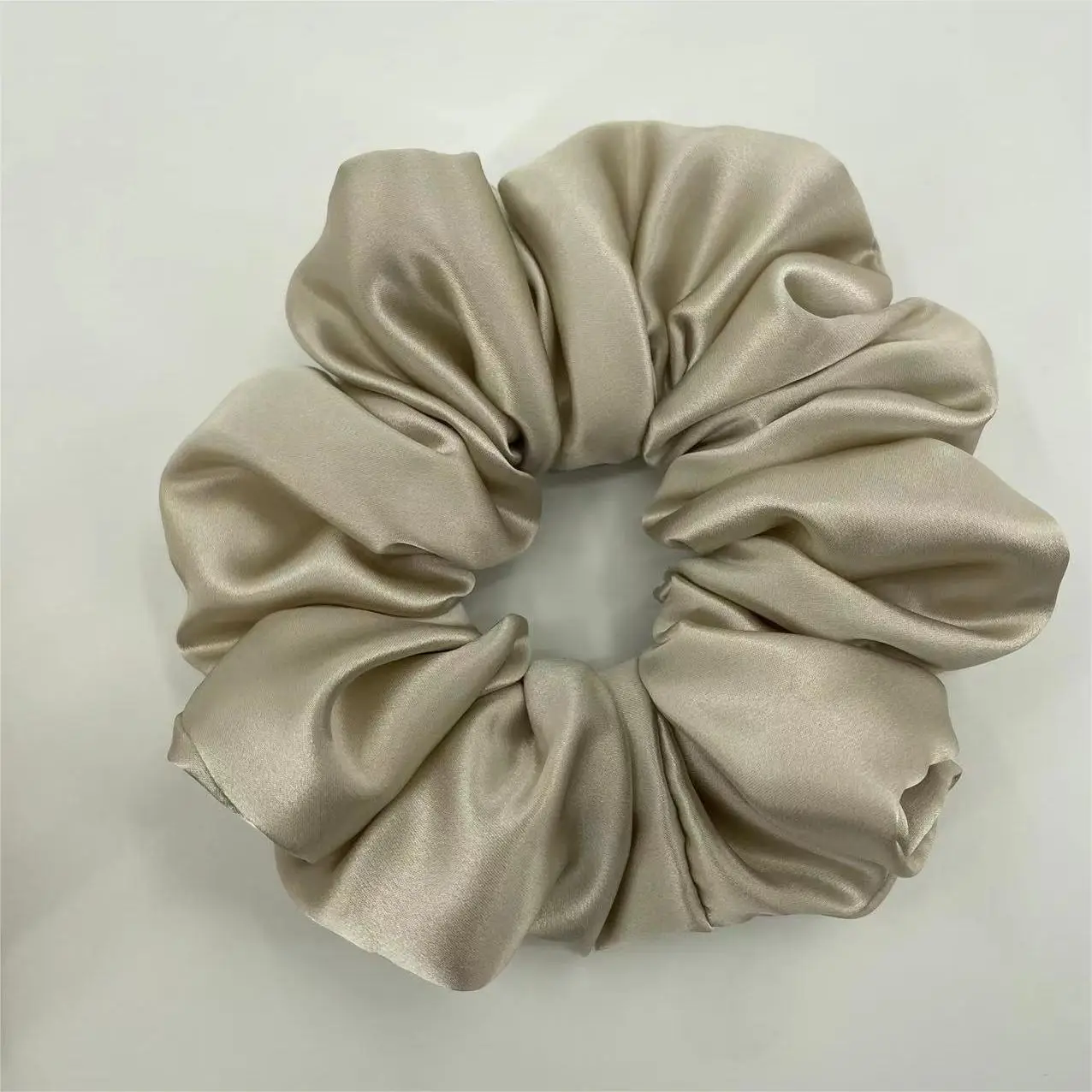 Multi-Pleated Silk Hair Ties 6cm Large Unfilled - Image 2