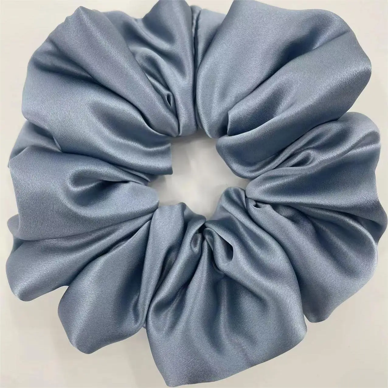 Multi-Pleated Silk Hair Ties 6cm Large Unfilled - Image 5