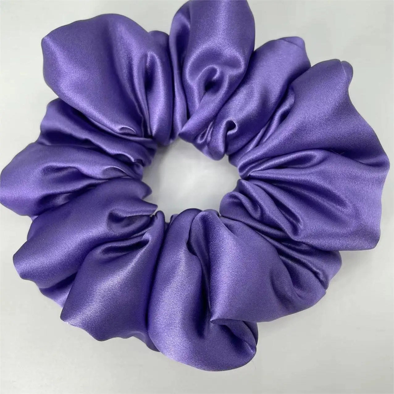 Multi-Pleated Silk Hair Ties 6cm Large Unfilled - Image 9