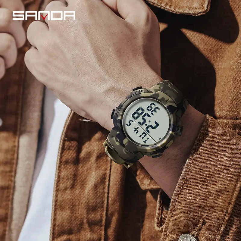 Military Camo Digital Watch 24Hr Display Waterproof - Image 8