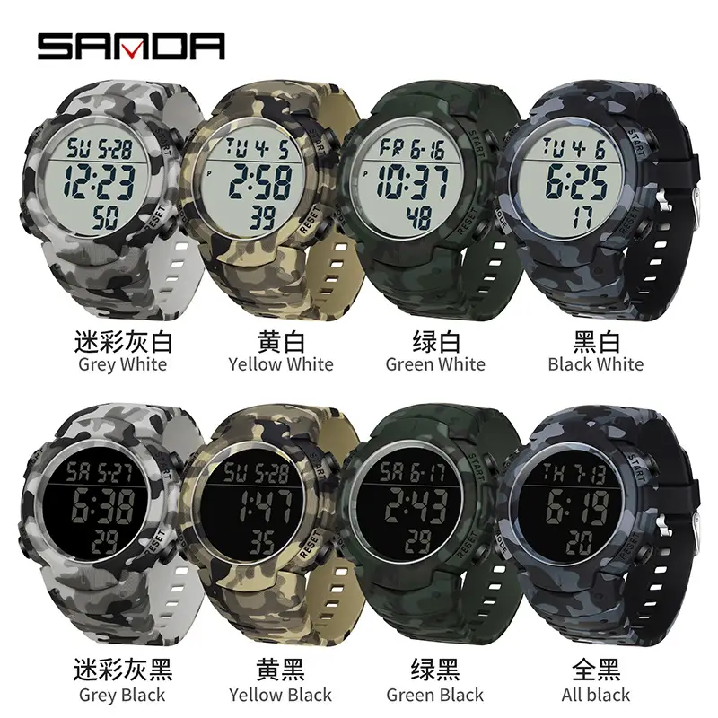Military Camo Digital Watch 24Hr Display Waterproof - Image 9