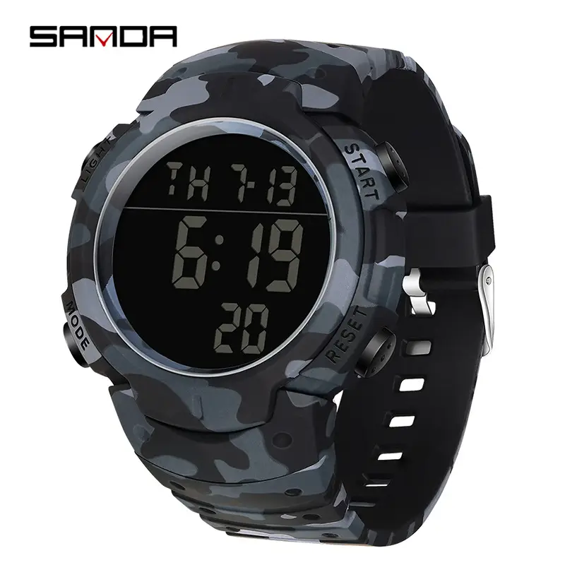 Military Camo Digital Watch 24Hr Display Waterproof - Image 2