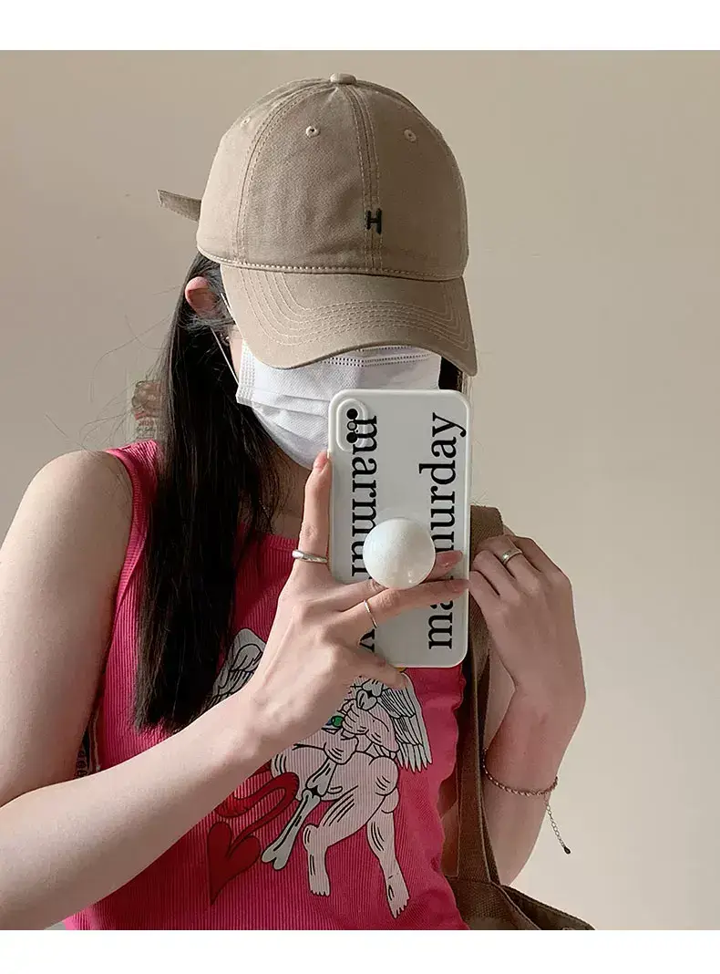 Women's Black H Cap with Face Mask & Wide Brim — feature 13