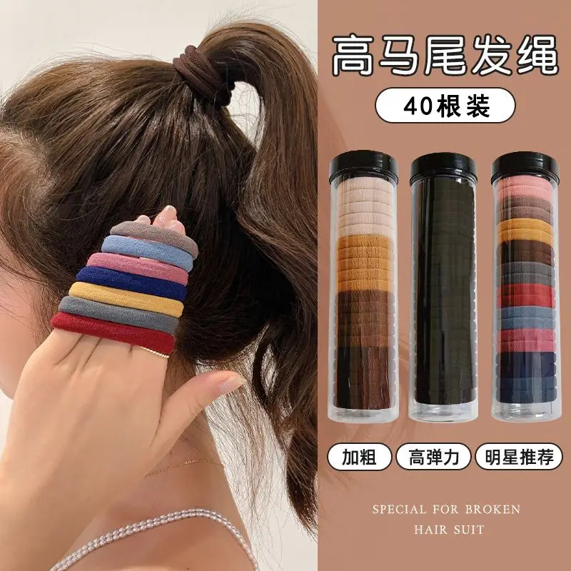 Black Rubber Hair Tie for Women High-End Ponytail - Image 15