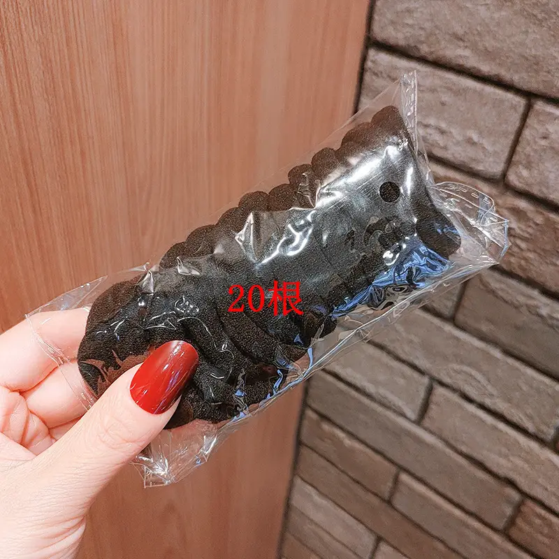 Black Rubber Hair Tie for Women High-End Ponytail - Image 10