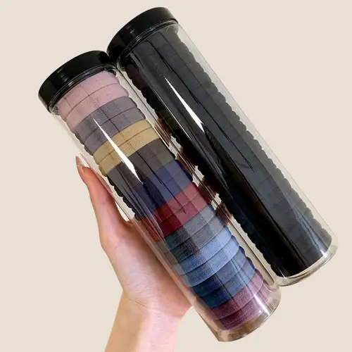 Black Rubber Hair Tie for Women High-End Ponytail - Image 11